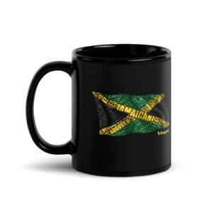 Jamaica Flag Black Glossy Mug