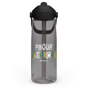 Proud Jamaican Flip Straw Water Bottle