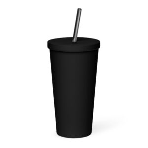 Jamaica Flag Insulated Tumbler With Straw