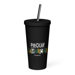 Proud Jamaican Insulated Tumbler With Straw